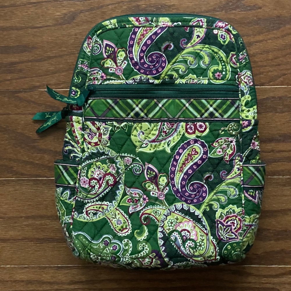 Vintage Vera Bradley Chelsea Green Backpack